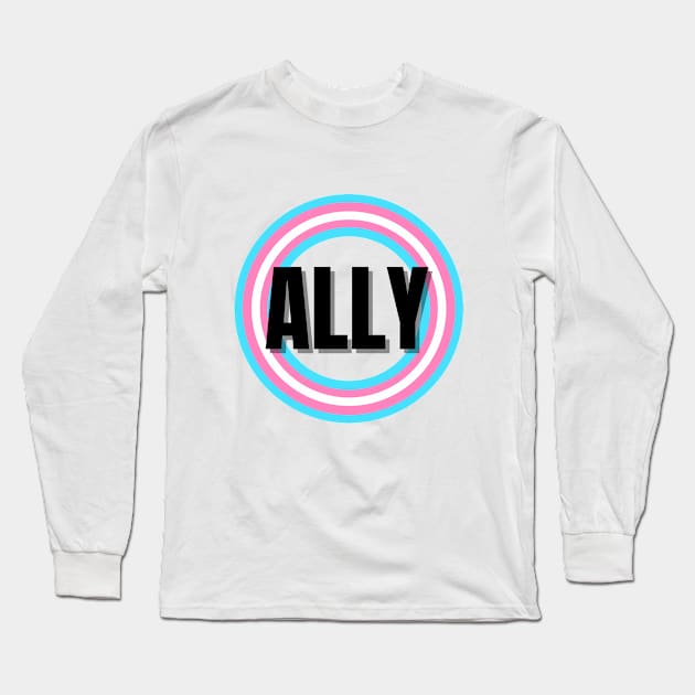 Transgender Ally Long Sleeve T-Shirt by Antonio Rael